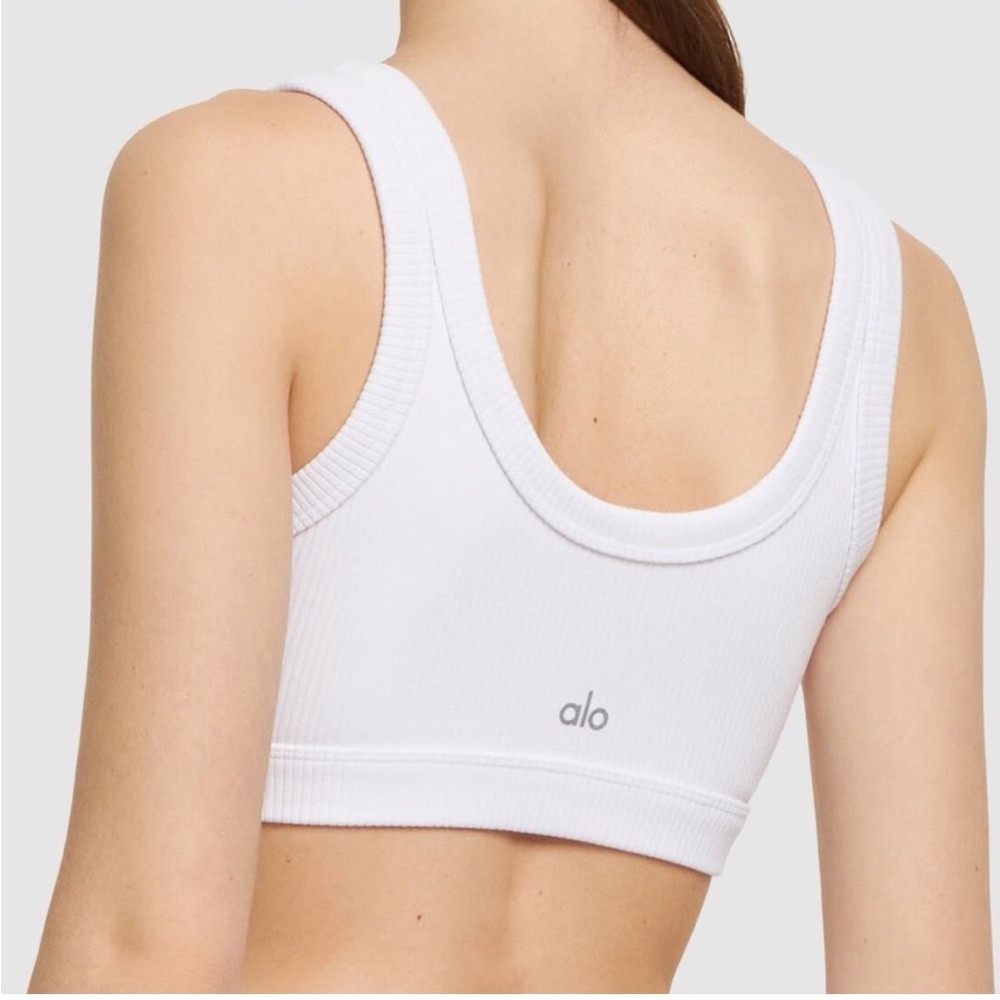 ALO wellness ribbed scoop neck sports bra